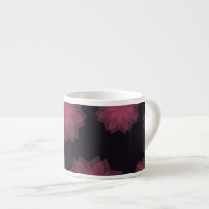 Roze, coole, trendy, moderne bloemabstractie espresso kop