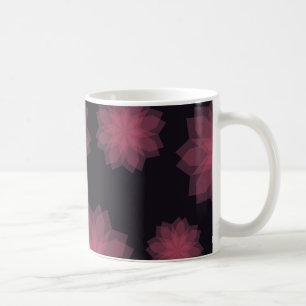 Roze, coole, trendy, moderne bloemabstractie koffiemok