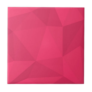 Roze, coole, unieke driehoeksillustratie met drieh tegeltje