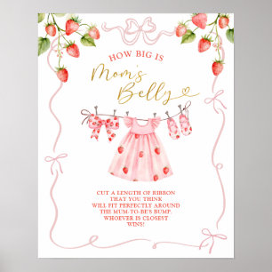 Roze Coquette Babykleren Hoe Groot Is Mama's Buik Poster