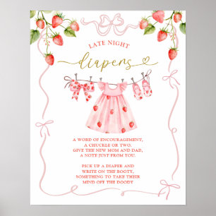 Roze Coquette Babykleren Late Luiers Poster