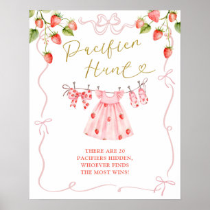Roze Coquette Babykleren Speenkoord Zoek Poster