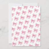 Roze Coquette Blush Boog Zoete 16 Verjaardag Kaart (Achterkant)