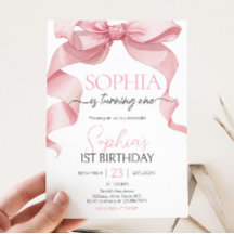 Roze Coquette Boog Verjaardagsfeest