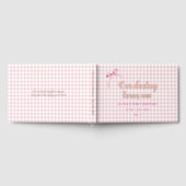 Roze Coquette Bow 1st Verjaardag Meisje Gastenboek (Volledig)