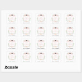 Roze Coquette Bow | Afstuderen Jaar Crest Vierkante Sticker (Vel)
