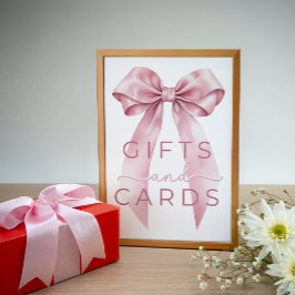 Roze Coquette Bow Baby shower Gifts & Kaarten Sign Poster