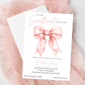 Roze Coquette Bow Baby shower Meisje Kaart