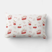 Roze Coquette Bow Cherry Room Decor, Cherry Kussen (Voorkant)