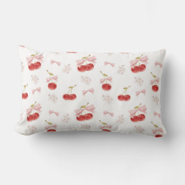Roze Coquette Bow Cherry Room Decor, Cherry Kussen