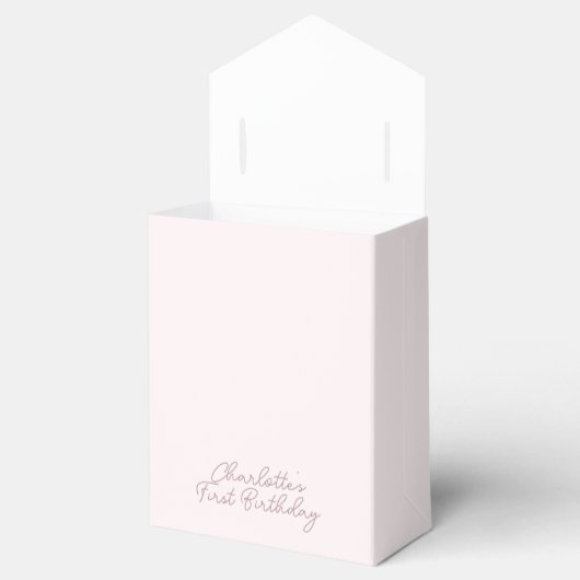 Roze Coquette Bow Custom Bedankdoosjes (Geopend)