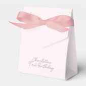 Roze Coquette Bow Custom Bedankdoosjes (Voorkant Zijde)
