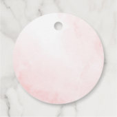 Roze Coquette Bow Dank u Baby shower Bedankjes Labels (Achterkant)
