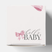 Roze Coquette Bow Meisje Baby shower Gift Bedankdoosjes (Bovenkant)