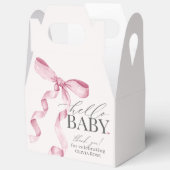 Roze Coquette Bow Meisje Baby shower Gift Bedankdoosjes (Open)