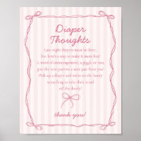 Roze Coquette Bow Pastel Luier Gedachten Douche