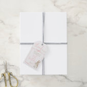 Roze Coquette Bow Peter het Konijn 1e Verjaardag Cadeaulabel (Met Touw)