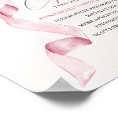 Roze Coquette Bow Verjaardag Tijd Capsule Party Si Poster (Hoek)