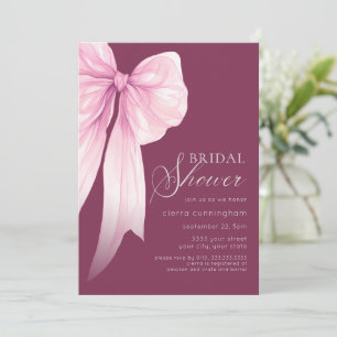 Roze Coquette Bow Vrijgezellenfeest Kaart