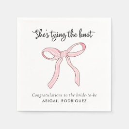 Roze Coquette Bow Vrijgezellenfeest Servet