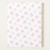 Roze Coquette Bows Personaliseer Planner (Achterkant)