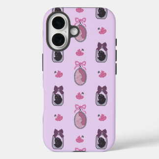 Roze Coquette Cat iPhone 16 hoesje