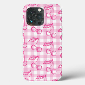 Roze Coquette Cherry esthetisch iPhone 13 Pro Hoesje