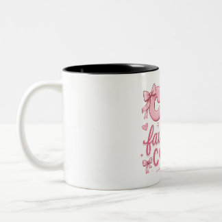 Roze Coquette Esthetische Koffiemok Tweekleurige Koffiemok