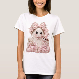 Roze Coquette Geest Halloween Lief Heksje Kitten T-shirt