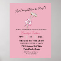 Roze Coquette Golf "Laatste Swing Voor De Ring"