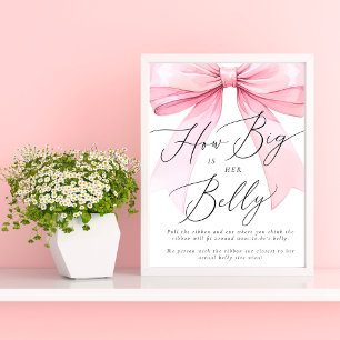 Roze Coquette Hoe groot is haar Buik Spel Poster