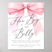 Roze Coquette Hoe groot is haar buikspel Poster (Voorkant)