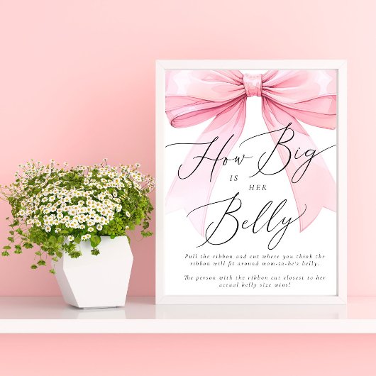 Roze Coquette Hoe groot is haar buikspel Poster