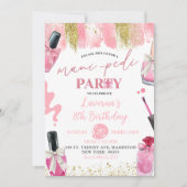 Roze Coquette Mani-Pedi Spa make-up verjaardagsfee Kaart (Voorkant)