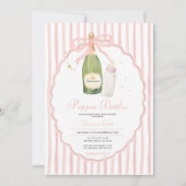 Roze Coquette Poppin Flessen Koppels Baby shower Kaart (Voorkant)
