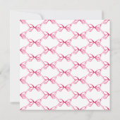 Roze Coquette Ribbon verjaardagsfeestje Kaart (Achterkant)