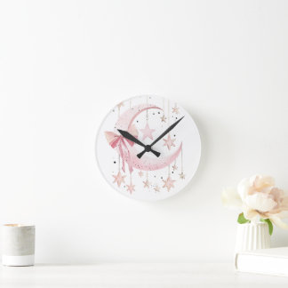 Roze Coquette Ronde Klok
