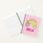 Roze Coquette School Potlood Spiraal Notebook Notitieboek (Binnen)