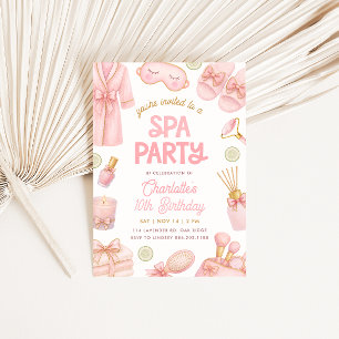 Roze Coquette Spa Feest Verjaardag Kaart