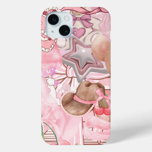 Roze Coquette Stickers Case-Mate iPhone Case (Achterkant)