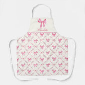 Roze Coquette Strik Apron Schort (Voorkant)