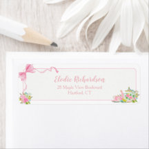 Roze Coquette Strik Bloem Retouradres