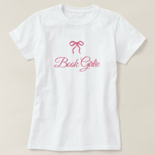 Roze Coquette Strik Boek Meisjesachtige Boekliefhe T-shirt