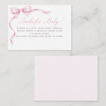 Roze Coquette Strik Boeken voor Babyfeestje