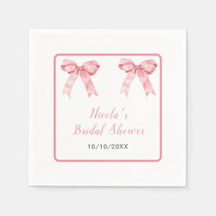 Roze Coquette Strik Bruidsfeest Servet