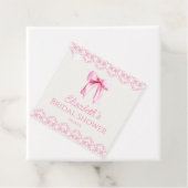Roze Coquette Strik Bruiloft Feest Bedankjes Labels (In situ)