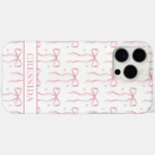 Roze Coquette Strikken met Monogram Case-Mate iPhone Case (Achterkant (horizontaal))