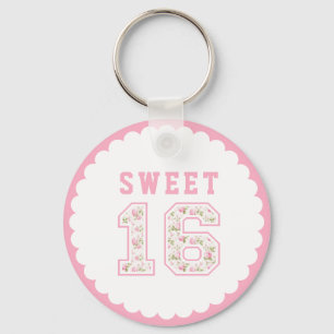 Roze Coquette Sweet 16 Universiteit Sleutelhanger