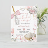 Roze Coquette Weggefloten Vrijgezellenfeest Kaart (Staand voorkant)