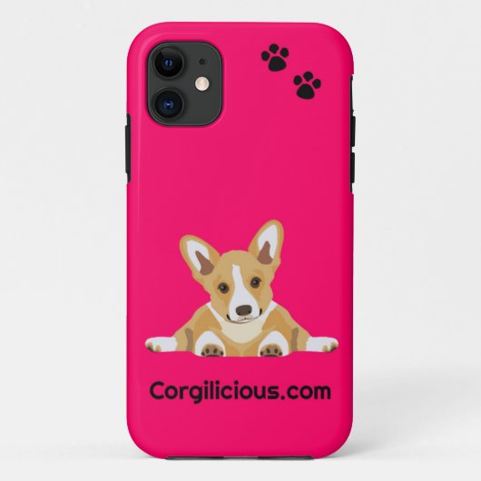 Roze Corgi Puppy iPhone 5 Hoesje (Achterkant)